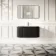 Positano Black Oak Curved Wall Hung Basin Drawer Vanity 1000mm