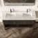 Maru Black Oak Carrara Marble Vanity Unit & Undermount Basin 1400mm