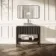 Maru Black Oak Wood Grain Vanity Cabinet 1000mm with Carrara Marble Top - Basin Not Included