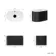 Positano Black Oak Curved Wall Hung Vanity Drawer with Carrara Marble Top 800mm - Basin Not Included