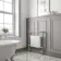 Gibraltar Extra Large White Traditional Heated Towel Radiator (With Overhanging Rail)