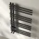 Cannes Matt Black Designer Heated Towel Rail 800x500mm