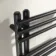 Cannes Matt Black Designer Heated Towel Rail 800x500mm