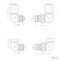 Matt Black Angled Corner Radiator Valves and lockshield pack (Pair) Standard 15mm