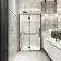 Helsinki Matt Black Premium Easy Clean 8mm Hinged Shower Door 1200mm