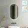 Ada Pill Black Framed Backlit Illuminated LED Mirror With BLUETOOTH Speaker 900x500mm