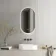 Ada Pill Black Framed Backlit Illuminated LED Mirror With BLUETOOTH Speaker 900x500mm