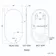 Ada Pill Black Framed Backlit Illuminated LED Mirror With BLUETOOTH Speaker 900x500mm