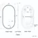 Alisha Pill Illuminated LED Mirror With BLUETOOTH Speaker 900x500mm