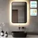 Mila Battery Powered Black Framed Backlit Illuminated LED Mirror 700x500mm