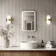 Mila Brushed Brass Battery Powered LED Mirror 600x400mm