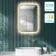 Mila Battery Powered Brushed Brass Backlit Illuminated LED Mirror 600x400mm