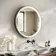 Libby Matt Black Round Illuminated LED Mirror 780mm