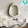 Libby Matt Black Illuminated LED Mirror 608x615mm