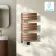 Seville Electric Brushed Copper Designer Flat Panel Heated Towel Rail 800x450mm