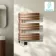 Seville Electric Brushed Copper Designer Flat Panel Heated Towel Rail 800x600mm