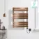 Santorini Electric Brushed Copper Flat Panel Heated Towel Rail 800x600mm