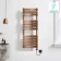 Santorini Electric Brushed Copper Flat Panel Heated Towel Rail 1200x450mm