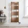 Santorini Electric Brushed Copper Flat Panel Heated Towel Rail 1600x600mm