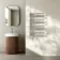 Cannes Electric Chrome Designer Heated Towel Rail 800x450mm