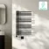 Cannes Electric Matt Black Designer Heated Towel Rail 800x450mm