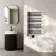 Cannes Electric Matt Black Designer Heated Towel Rail 800x450mm