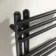 Cannes Electric Matt Black Designer Heated Towel Rail 800x450mm