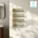 Cannes Electric Brushed Brass Designer Heated Towel Rail 800x450mm