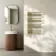 Cannes Electric Brushed Brass Designer Heated Towel Rail 800x450mm
