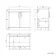 Mersey Gloss White Combination Vanity Basin and Houston Toilet 1300mm