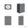 Milos Fog Grey Vanity with Oval Basin 600mm - Brushed Handles