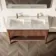 Maru Walnut Carrara Marble Vanity Unit & Undermount Basin 1200mm