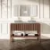 Maru Walnut Wood Grain Vanity Cabinet 1400mm with Carrara Marble Top - Basin Not Included