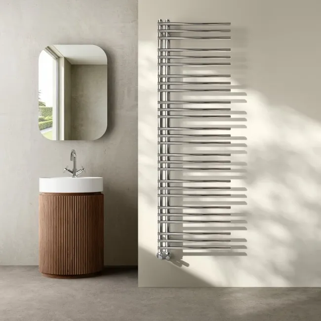 Cannes Chrome Designer Heated Towel Rail 1600x500mm
