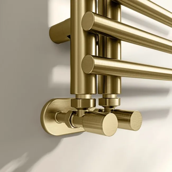 Cannes Brushed Brass Designer Heated Towel Rail 1600x500mm
