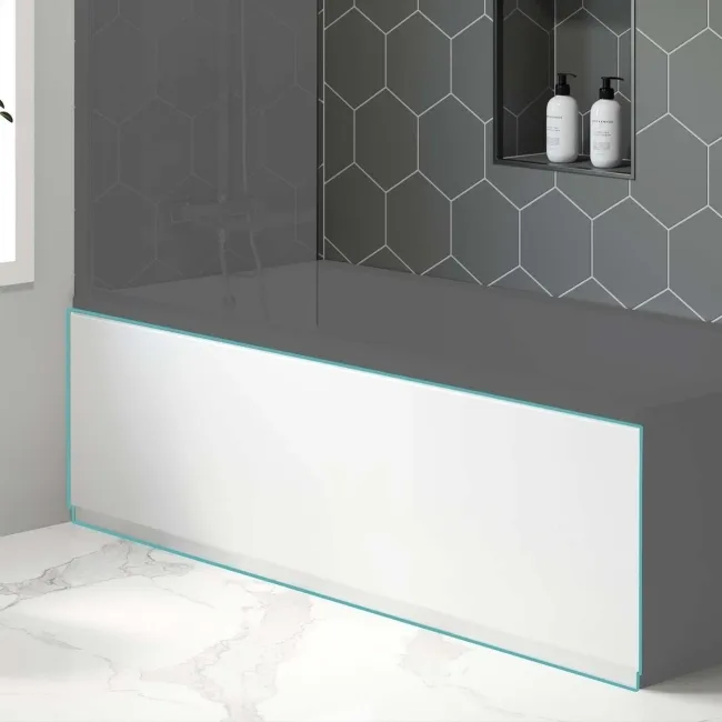 Gloss White Wooden Bath Front Panel 1700mm