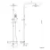 Galway Square Brushed Brass Thermostatic Bath Filler Shower Set