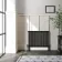Athens Matt Black Double Column Horizontal Traditional Radiator 750x1010mm