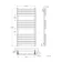 Santorini Matt Black Flat Panel Heated Towel Rail 1200x600mm