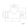 Dual Fuel Matt Black T Piece Connector For Towel Rails & Radiators