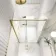 Helsinki Brushed Brass Premium Easy Clean 8mm Hinged Shower Door 1100mm