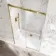 Lisbon Brushed Brass 8mm Soft-Closing Sliding Shower Door 1100mm