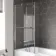 4mm L Shaped Fixed Bath Screen with Towel Rail