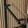 6mm L Shaped Easy Clean Bath Screen with Towel Rail - Matt Black