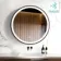 Mollie Black Framed Round Illuminated LED Mirror With BLUETOOTH Speaker 800mm