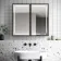 Mia Black Framed Illuminated LED Mirror Cabinet With BLUETOOTH Speaker&USB Port 710x800mm