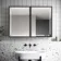Mia Black Framed Illuminated LED Mirror Cabinet With BLUETOOTH Speaker & USB Port 710x1000mm