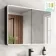 Aurora Matt Black Illuminated LED Mirror Cabinet 700x1000mm