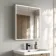 Esme Matt Black Illuminated LED Recessed Mirror Cabinet 700x600mm