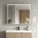 Esme Matt Black Illuminated LED Recessed Mirror Cabinet 700x800mm